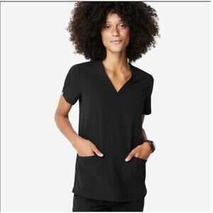 FIGS Casma Scrub Top in Black Size Small